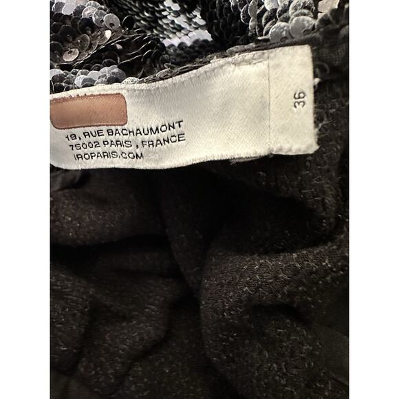 $620 IRO Gray Anthracite Miracle Sequin Mini Dress Sz 36/4/Small - Picture 12 of 12